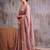 Pink color smart  cotton blend fancy woven designer saree