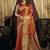 rust color smart silk blend woven designer sophisticated ceremonial saree
