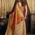 rust color smart silk blend woven designer sophisticated ceremonial saree