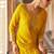Yellow chinon silk wedding sharara suits free size upto 42