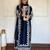 Neavy Blue Color Embroidery Work Satin Kaftan Salwar Suit