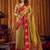 gold color smart and ethnic soft tissue woven designer saree