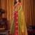 gold color smart and ethnic soft tissue woven designer saree