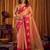 orange color smart and ethnic soft tissue woven designer saree