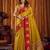 mustard color smart and ethnic soft tissue woven designer saree