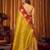 mustard color smart and ethnic soft tissue woven designer saree