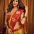 mustard color smart and ethnic soft tissue woven designer saree