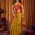 mustard color smart and ethnic soft tissue woven designer saree
