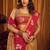 brown color smart and ethnic soft tissue woven designer saree