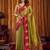 mahendi color smart and ethnic soft tissue woven designer saree