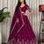 Wine Color Sequins and Thread Embroidery Work Silk Blend Lahenga Choli Set