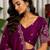 Wine Color Sequins and Thread Embroidery Work Silk Blend Lahenga Choli Set