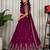 Wine Color Sequins and Thread Embroidery Work Silk Blend Lahenga Choli Set