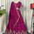 Wine Color Sequins and Thread Embroidery Work Silk Blend Lahenga Choli Set