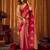 pink color smart and ethnic soft tissue woven designer saree