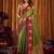 green color smart and ethnic soft tissue woven designer saree
