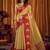 beige color smart and ethnic soft tissue woven designer saree