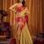 beige color smart and ethnic soft tissue woven designer saree