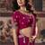 pink color heavy work rich wedding reception fendy satin fabric saree