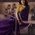 purple color heavy work rich wedding reception fendy satin fabric saree