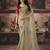 beige color heavy work rich wedding reception organza fabric saree
