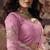 pink color heavy work rich wedding reception organza fabric saree