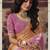 pink color heavy work rich wedding reception fendy satin fabric saree