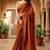 rust color beautiful woven designer tissue fabric saree