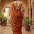 rust color beautiful woven designer tissue fabric saree