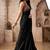 black color beautiful woven designer tissue fabric saree