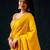 yellow color beautiful woven designer tissue fabric saree