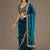 Enchanting blue tissue silk zari and sequins embroidered indian latest design party wear saree