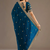 Enchanting blue tissue silk zari and sequins embroidered indian latest design party wear saree
