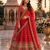 Red color Beads Handwork Motif Work Dori Embroidered Zari and Sequence work silk blend Lehenga choli set