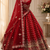 Red color Beads Handwork Motif Work Dori Embroidered Zari and Sequence work silk blend Lehenga choli set