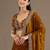 Mesmerizing gold tissue silk zari and sequins embroidered indian latest design wedding sarees
