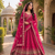 Pink color Beads Handwork Motif Work Dori Embroidered Zari and Sequence work silk blend Lehenga choli set