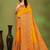 Premium  musturd yellow row pashmina silk blend party wear saree with blouse