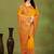 Premium  musturd yellow row pashmina silk blend party wear saree with blouse