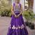 Navratri Roman Silk Lehenga Choli with Pan Patti Gota & Mirror Lace Work - free size