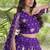 Navratri Bandhej Print Faux Georgette Lehenga Choli with Sequins Zari Embroidery & Gota Lace - free size