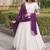 Navratri White Viscose Jacquard Lehenga Choli with Zari Work & Contrast Dupatta - free size