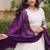 Navratri White Viscose Jacquard Lehenga Choli with Zari Work & Contrast Dupatta - free size