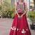 Navratri Roman Silk Lehenga Choli with Pan Patti Gota & Mirror Lace Work - free size