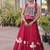 Navratri Roman Silk Lehenga Choli with Pan Patti Gota & Mirror Lace Work - free size
