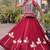 Navratri Roman Silk Lehenga Choli with Pan Patti Gota & Mirror Lace Work - free size