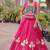 Navratri Roman Silk Lehenga Choli with Pan Patti Gota & Mirror Lace Work - free size