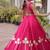 Navratri Roman Silk Lehenga Choli with Pan Patti Gota & Mirror Lace Work - free size