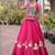Navratri Roman Silk Lehenga Choli with Pan Patti Gota & Mirror Lace Work - free size