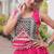 Navratri Roman Silk Lehenga Choli with Pan Patti Gota & Mirror Lace Work - free size